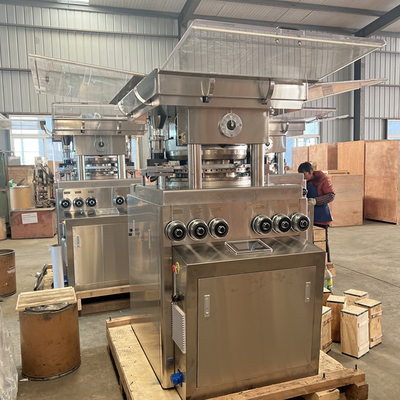 เครื่องกดแท็บเล็ตโรตารี่ 35 สถานี D / B Tooling พร้อม Force Feeder ผู้ผลิต