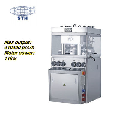 High Speed Rotary Tablet Press with 57 Stations 410400 PCS/H Capacity and Automatic Lubrication System ผู้ผลิต