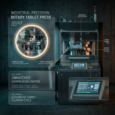 Speed Tablet Press Machine GZPK-45/55 Automatic Tablet Weight Control High-Speed Rotary Press D B Tooling ผู้ผลิต